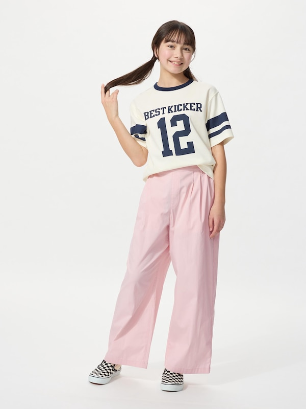 GIRLS タックワイドパンツ
