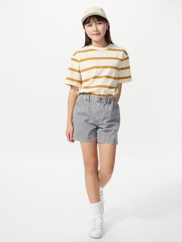 ユニクロ公式 | GIRLS デニムショートパンツ 