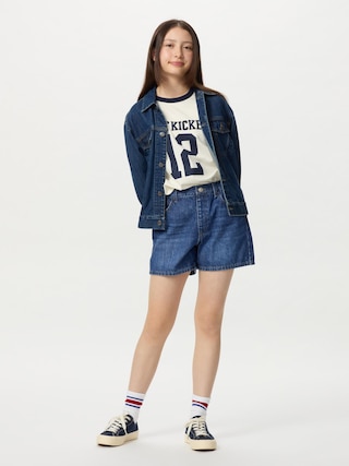 GIRLS デニムショートパンツ