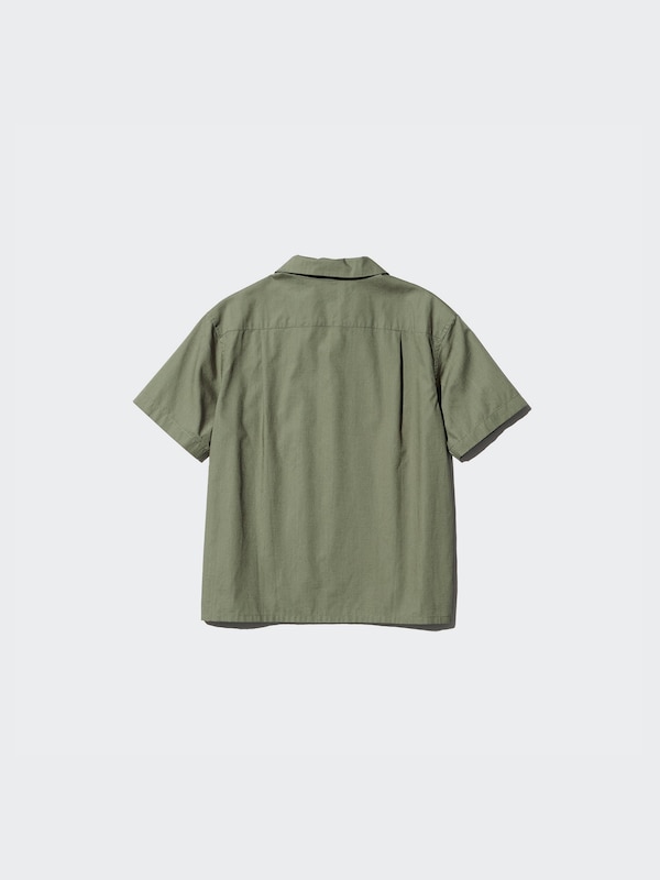 KIDS Open Collar Shirt Short Sleeve