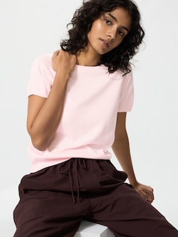 UVカットクルーネックセーター半袖