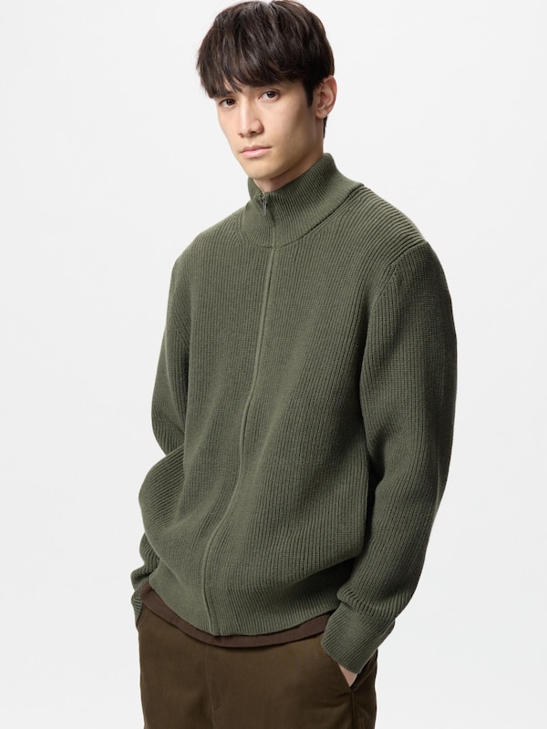 ミドルゲージフルジップセーター