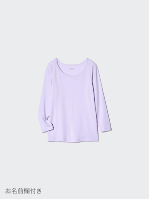 ヒートテックUネックTシャツ/9分袖