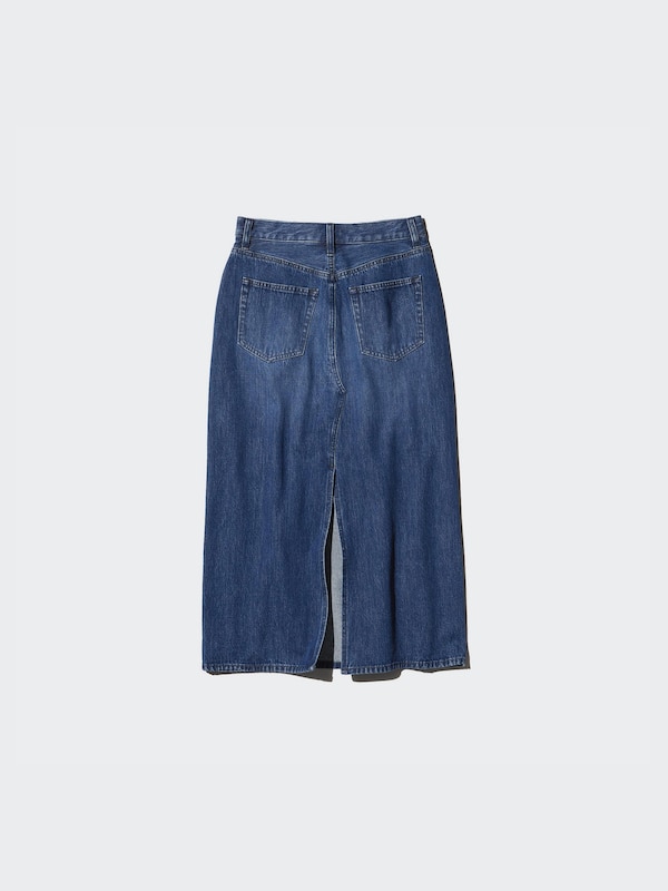 Rok Panjang Panel Denim