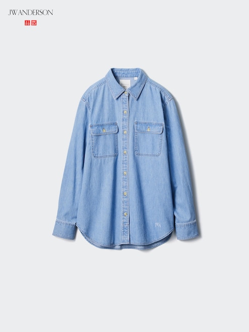 WOMEN'S DENIM OVERSIZED LONG SLEEVE SHIRT UNIQLO PH