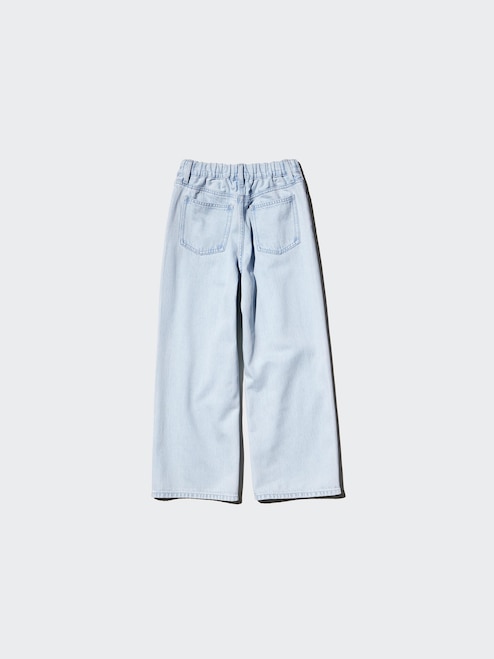 KIDS WIDE FIT STRAIGHT JEANS UNIQLO IN