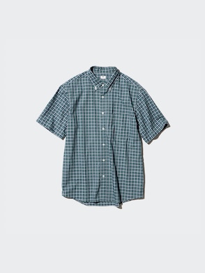 Kemeja Broadcloth | Lengan Pendek Kotak