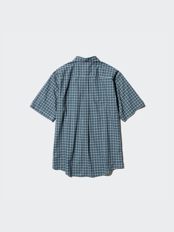 Kemeja Broadcloth | Lengan Pendek Kotak