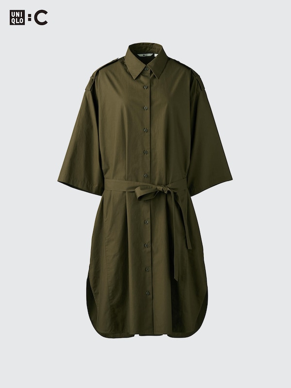 Đầm Kiểu Sơ Mi Vải Cotton Dáng Rộng