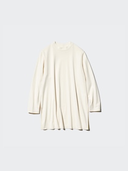 AIRism Cotton Relaxed Long T-Shirt | Long Sleeve