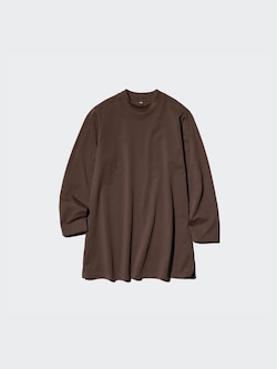 AIRism Cotton Relaxed Long T-Shirt | Long Sleeve