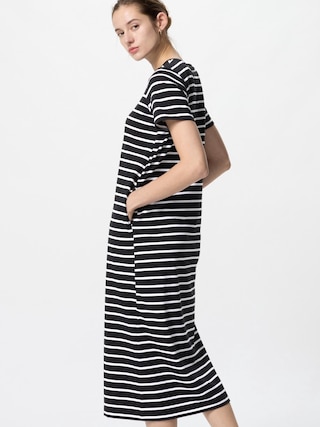 エアリズムコットンブラワンピース/半袖