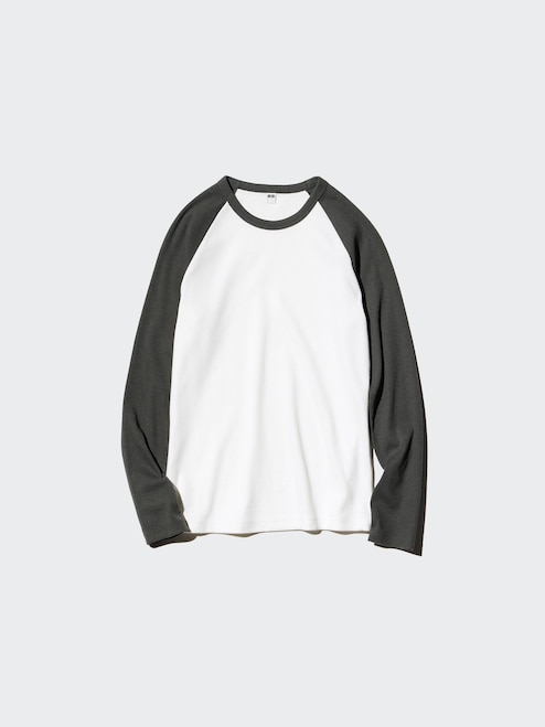 WOMEN'S SOFT RIBBED CREW NECK T-SHIRT LONG SLEEVE UNIQLO IN