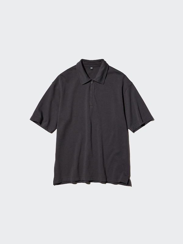 Kaos Polo Katun Washed Ritsleting 1/2