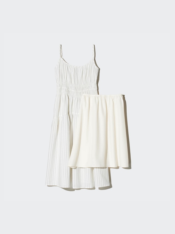 Đầm Hai Dây Vải Pha Linen | Kẻ Sọc