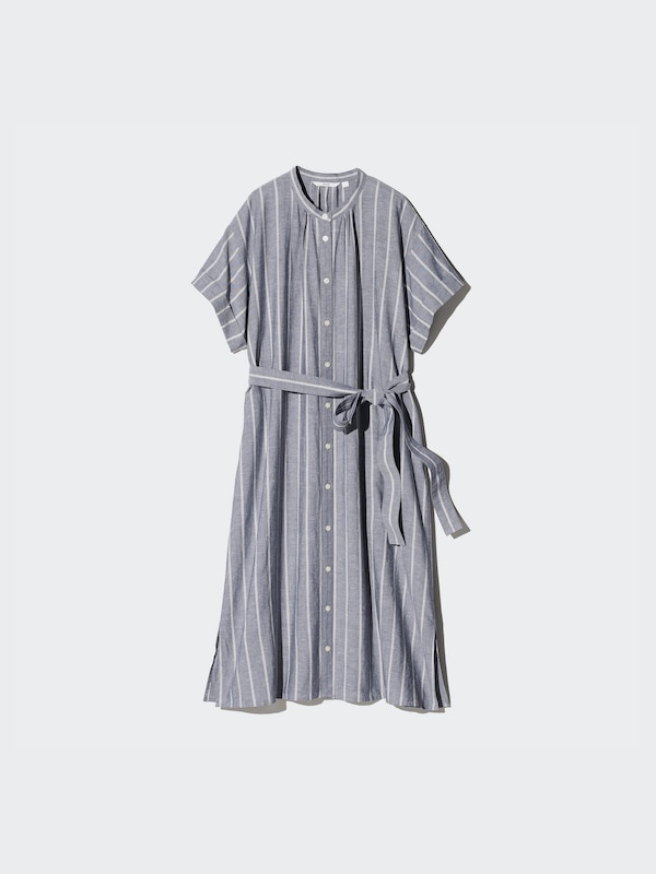Linen Blend Relaxed Dress