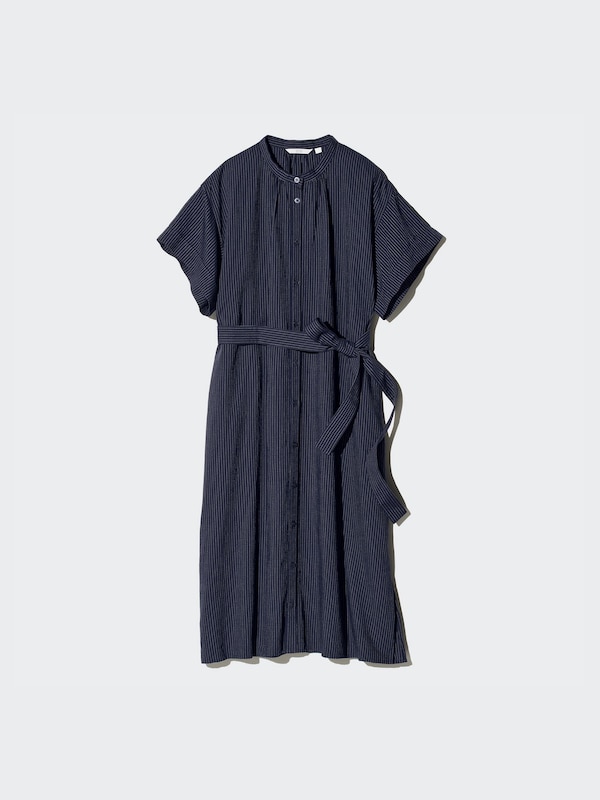 Đầm Vải Pha Linen Dáng Relax | Kẻ Sọc