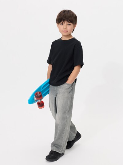 와이드 피트 청바지/패스너 없음