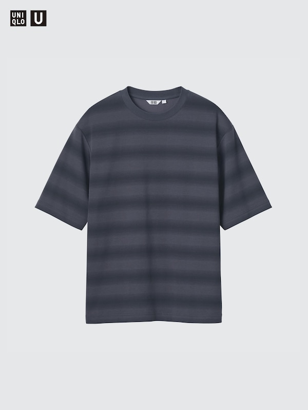 エアリズムコットンオーバーサイズボーダーTシャツ