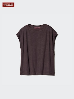 リネンフレンチスリーブリラックスフィットT