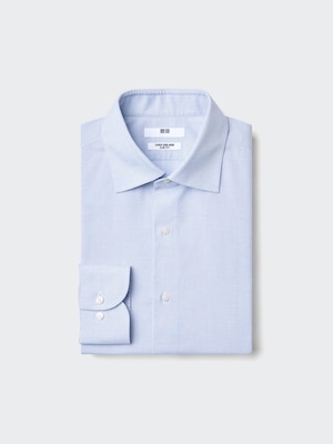 Super Non Iron Slim Fit Shirt Long Sleeve | Semi Wide Collar (Checked)