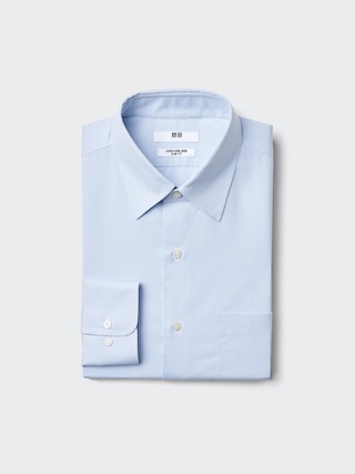 スーパーノンアイロンスリムシャツ長袖/レギュラー襟/チェック