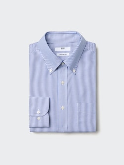 슈퍼논아이론셔츠(긴팔·버튼다운칼라)스트라이프A