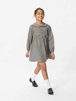 GIRLS チェックワンピース