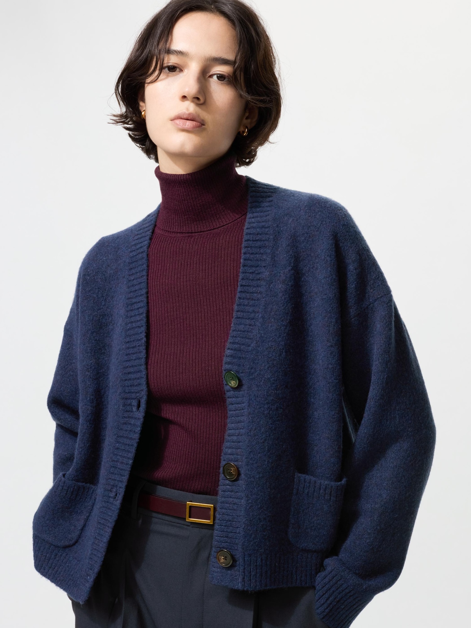 Wellness Rib Cropped Cardigan / UVカットカーデ UV Protection Crew Neck Cropped Cardigan | UNIQLO US