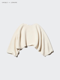 ラムクロップドセーター