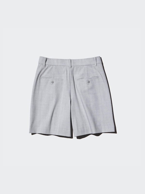 Pleated Shorts | Checked