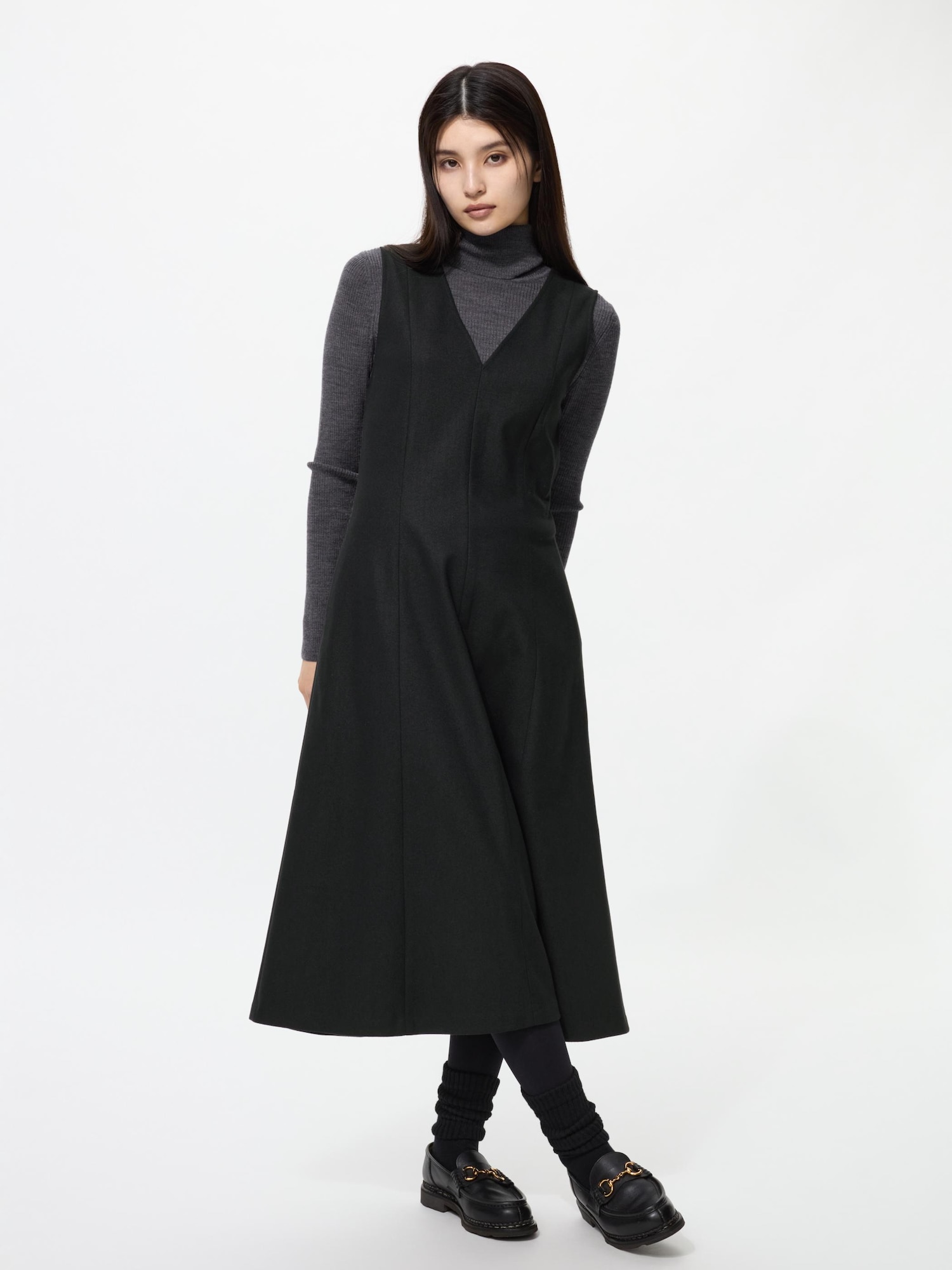 ワンピース フレア Aライン 黒 ノースリーブ 無地 スリット ~4XL アウトレット キャミワンピース スリット ノースリーブ Aライン