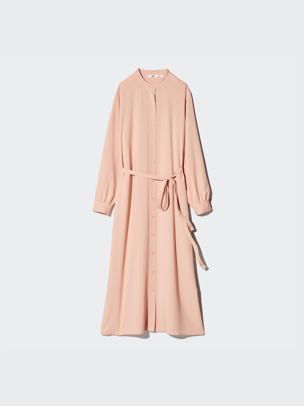 uniqlo rayon long sleeve dress Women's Rayon Shirt Dress