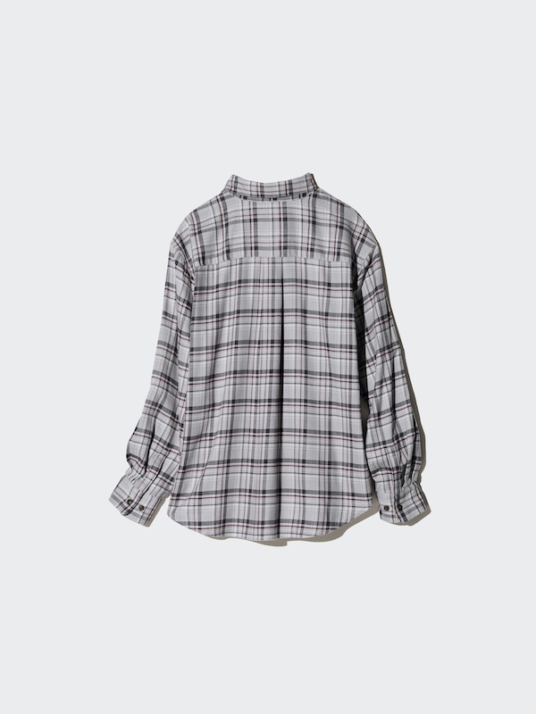 Kemeja Flannel Lembut Kerah Skipper | Lengan Panjang