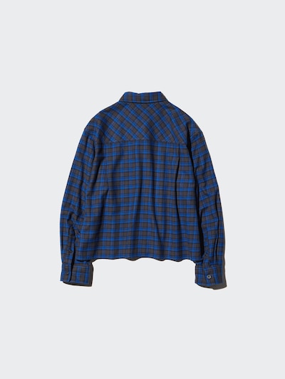 Flannel Boxy Cropped Shirt | Checked