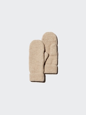 HEATTECH Lined Mittens Souffle Yarn