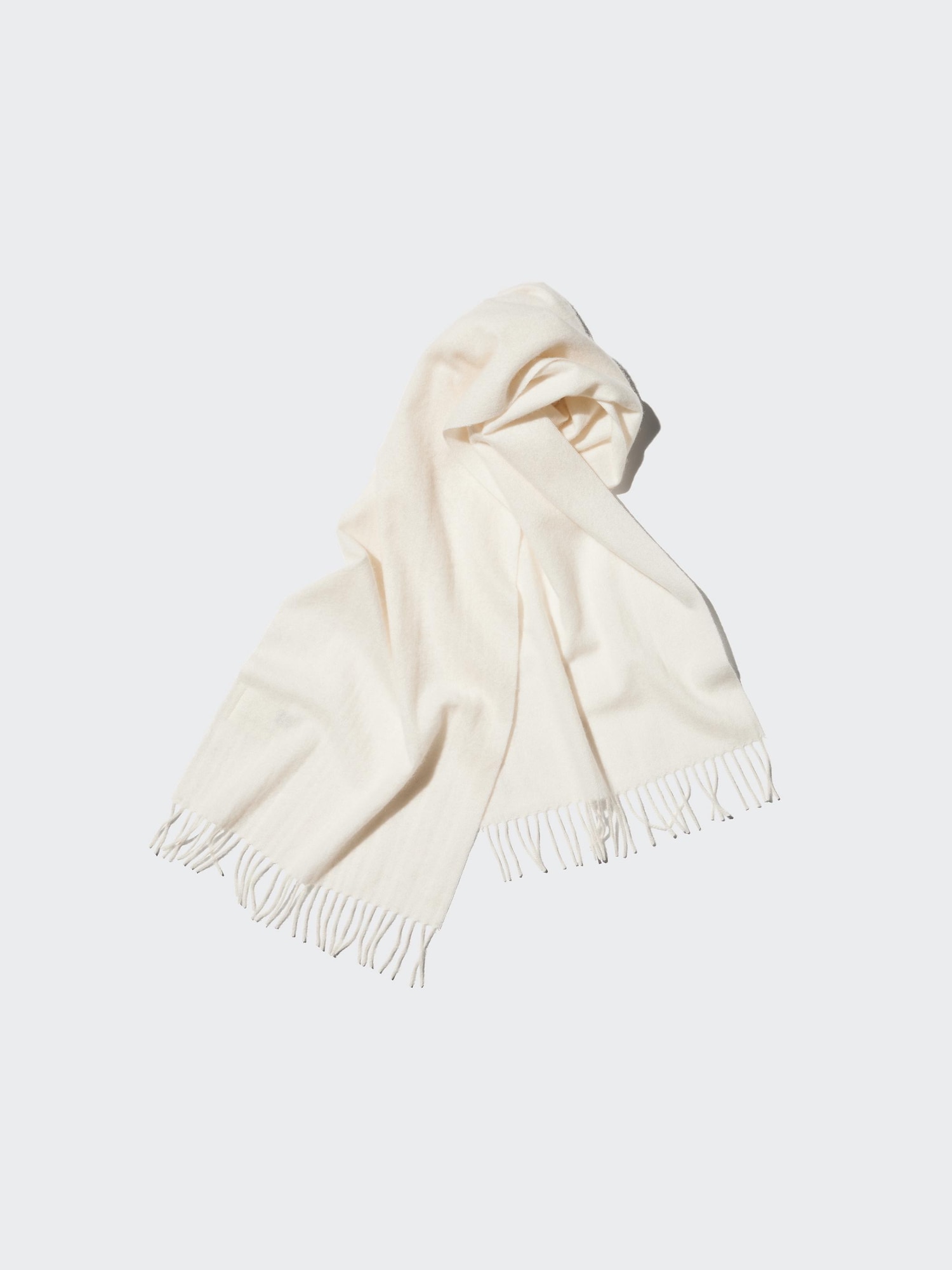 ‼️S♡‼️ユニクロ　UNIQLO スフレヤーンチャンキーストール白 ユニクロ公式 | スフレヤーンチャンキーストール