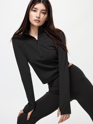 エアリズムソフトハーフジップT/長袖