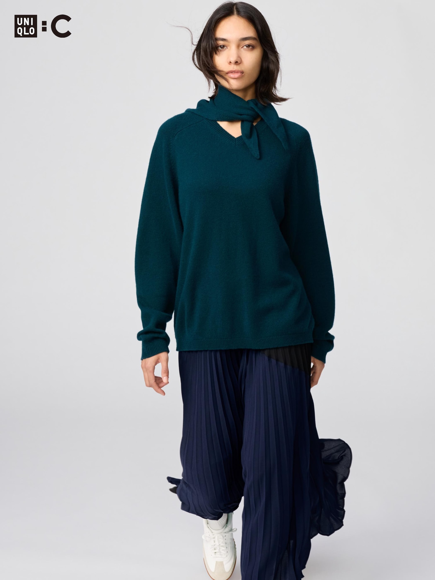【新品タグ付き】ユニクロ　リラックスフーデッドセーター　ネイビー　XXL ユニクロ公式 | リラックスフーデッドセーター