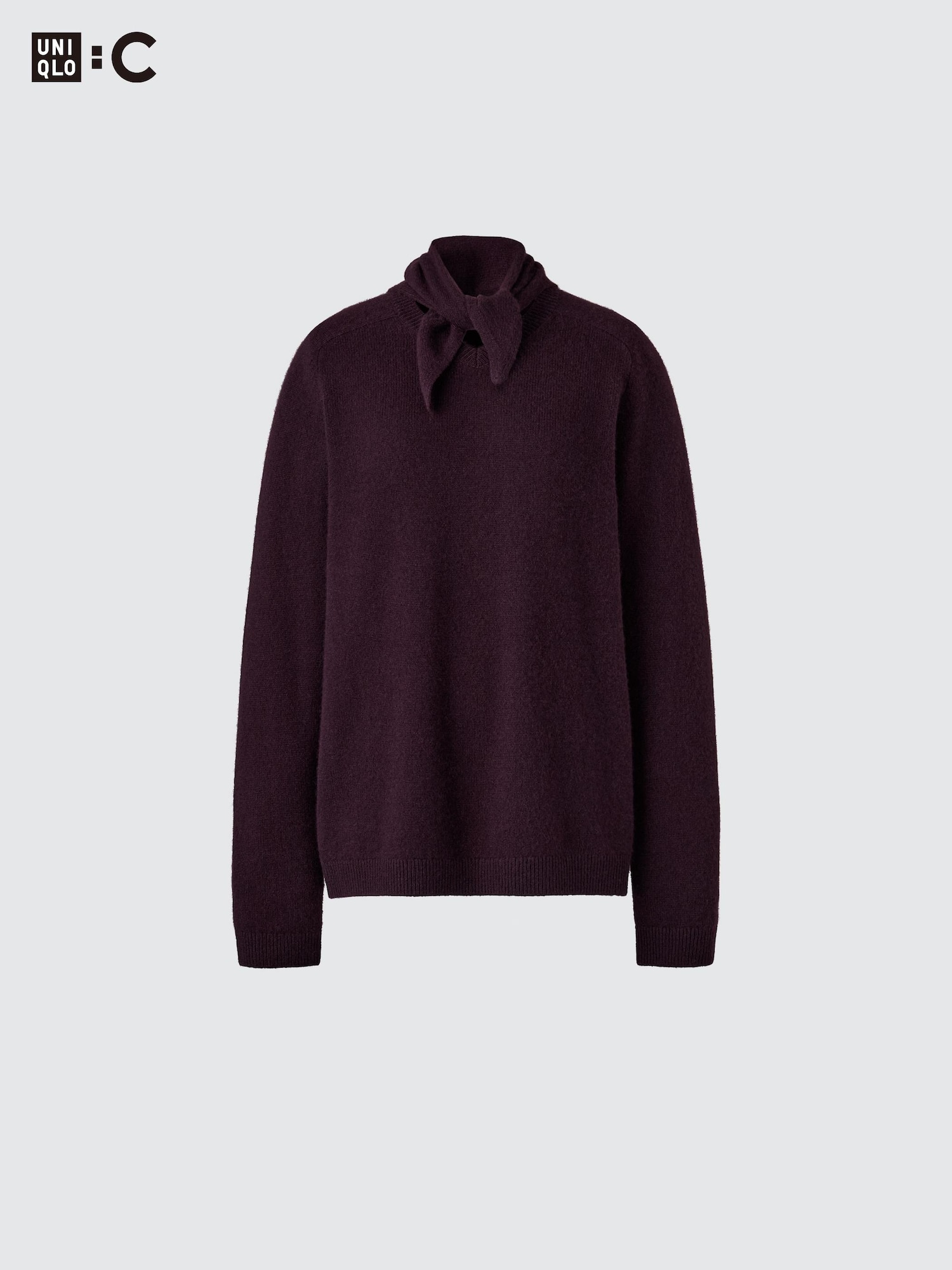 【新品未使用】ユニクロC カシミヤリラックスVネックセーター　ブラック　M ユニクロC 24AW カシミヤリラックスVネックセーター ブラック