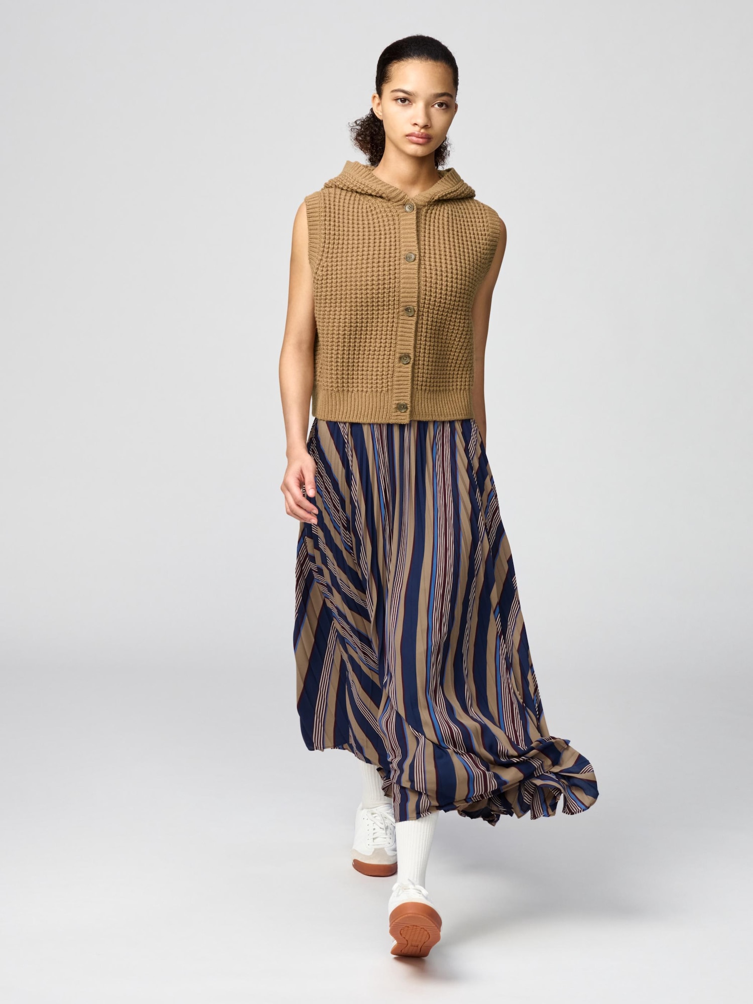 ユニクロ公式 | ワッフルニットフーデッドベスト