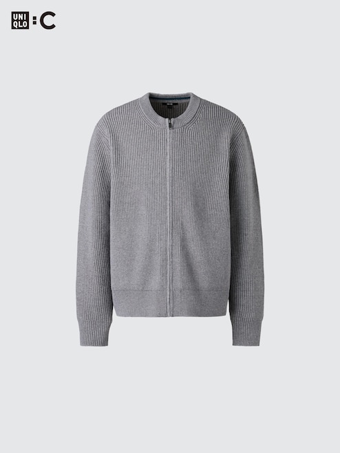 Crew Neck Full Zip Cardigan