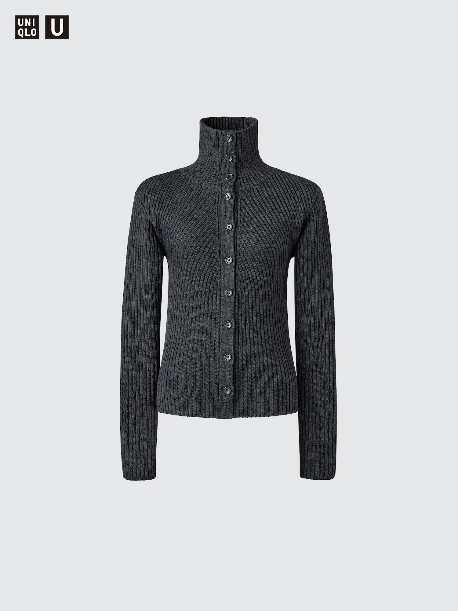 ユニクロ ユニクロU メリノブレンドハイネックカーディガン ユニクロ公式 | メリノブレンドハイネックカーディガン