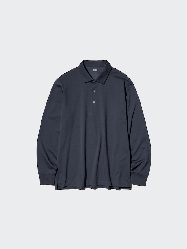 AIRism Cotton UV Protection Polo Shirt Long Sleeve