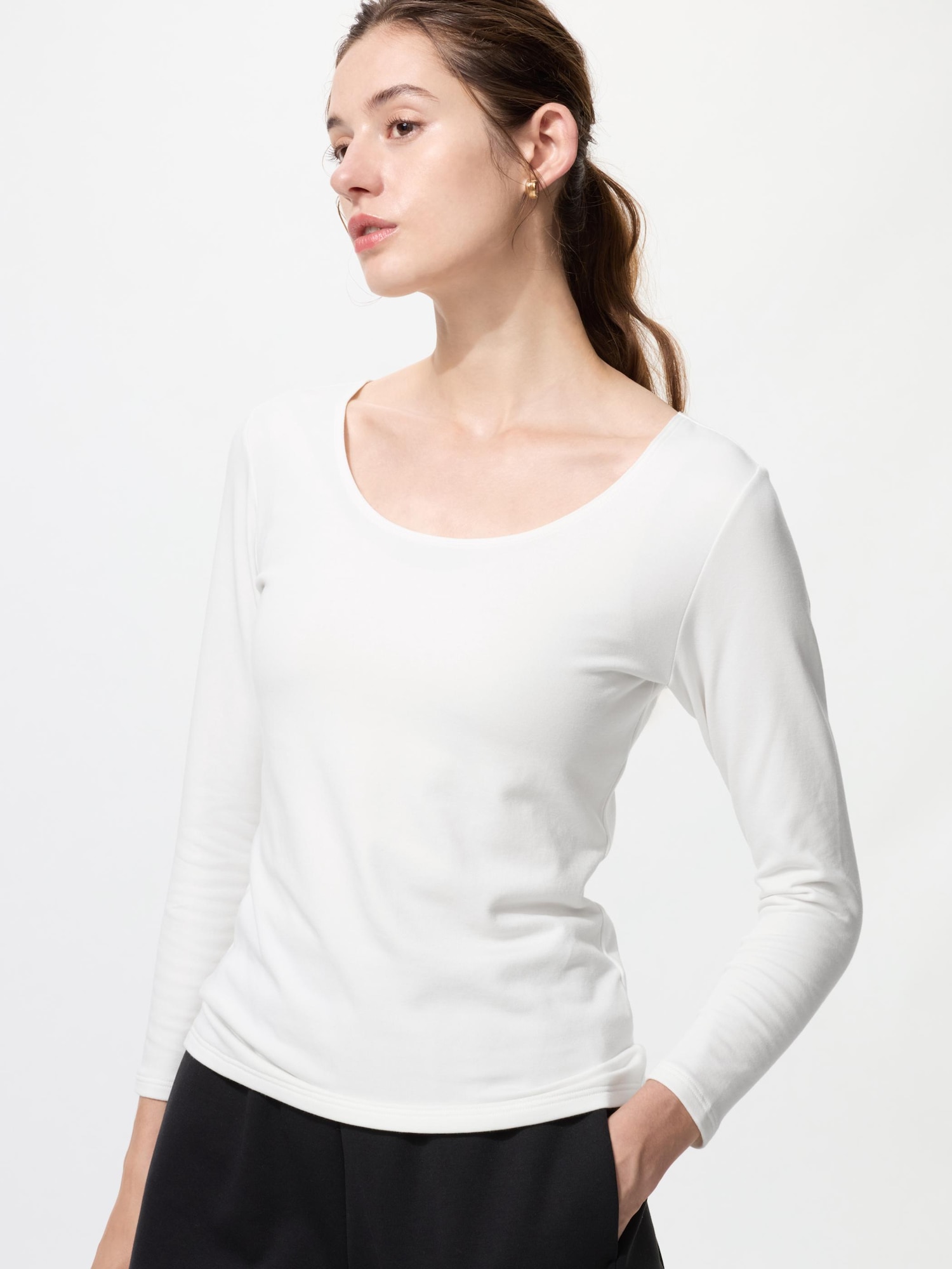 し*房様 136 レディースインナー ヒートテック エアリズム uネック UNIQLO公式 | レディースのヒートテック (Uネック（8分袖）)