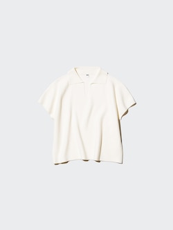 3D Knit Skipper Polo Sweater