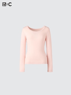 HEATTECH Extra Warm Cashmere Blend Scoop Neck T-shirt | Long Sleeve