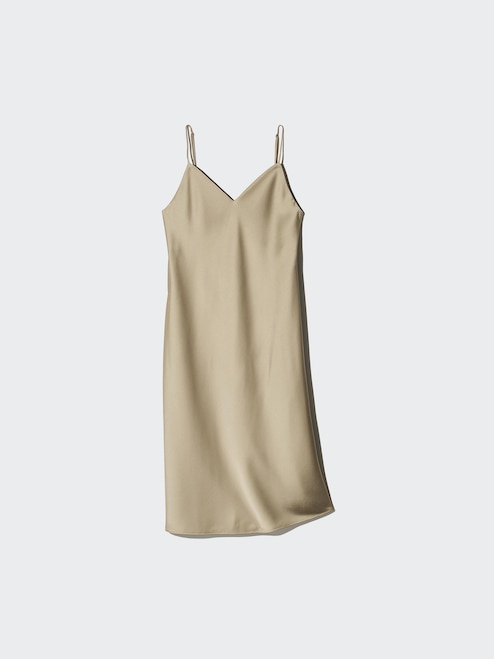 uniqlo dress satin WOMEN'S SATIN CAMISOLE DRESS