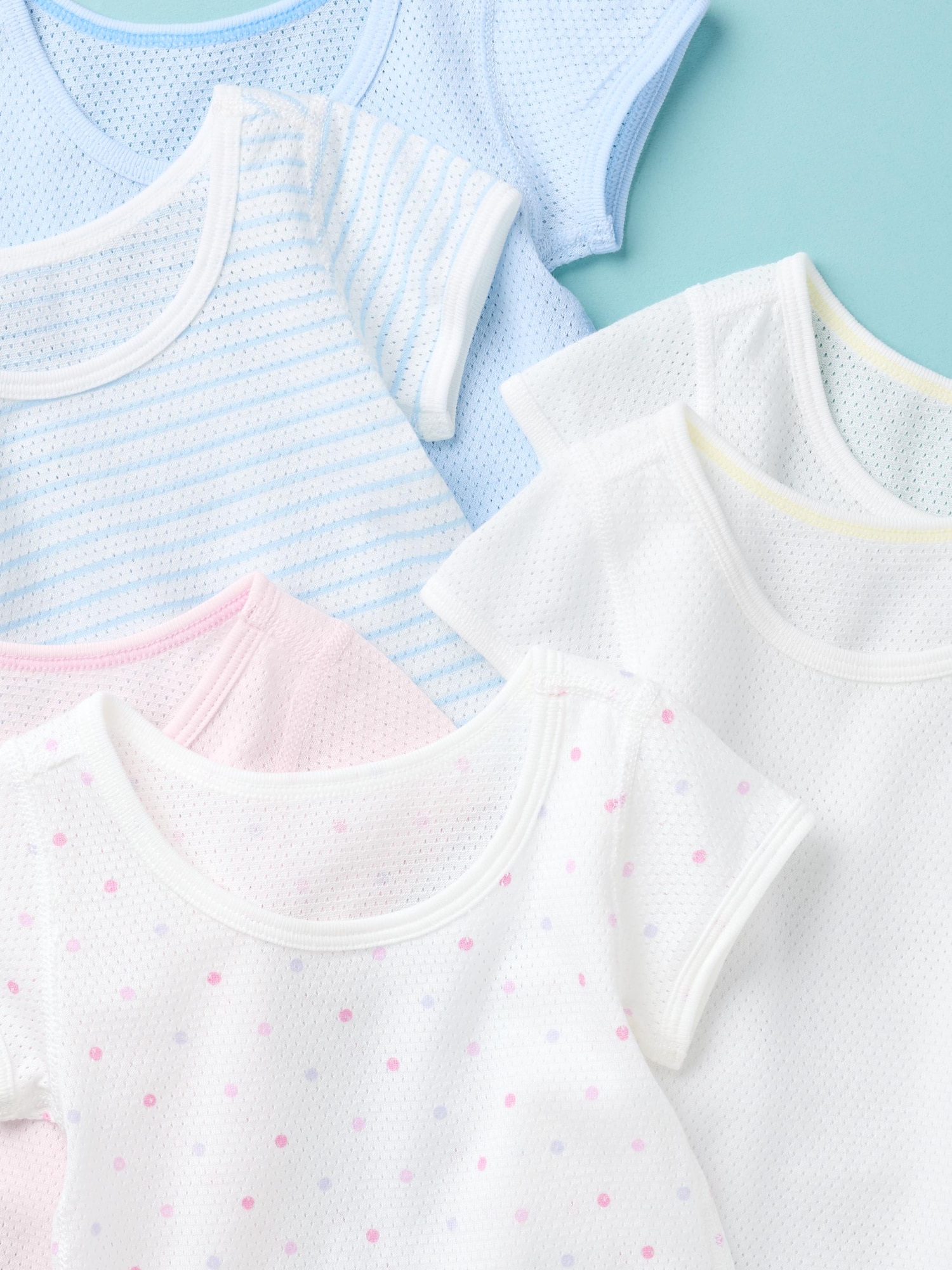 コットンメッシュTシャツ/2枚組