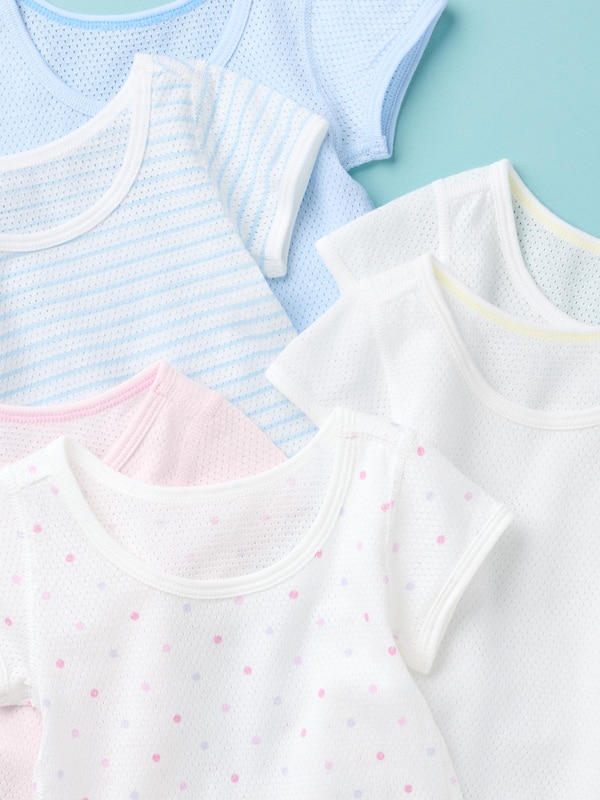 コットンメッシュTシャツ/2枚組